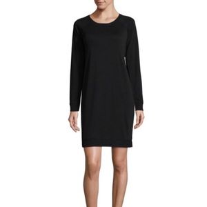 Xersion Black Sweatshirt Dress Long Sleeve Athleisure